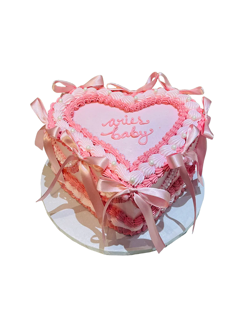 Pink Bow Vintage Cake