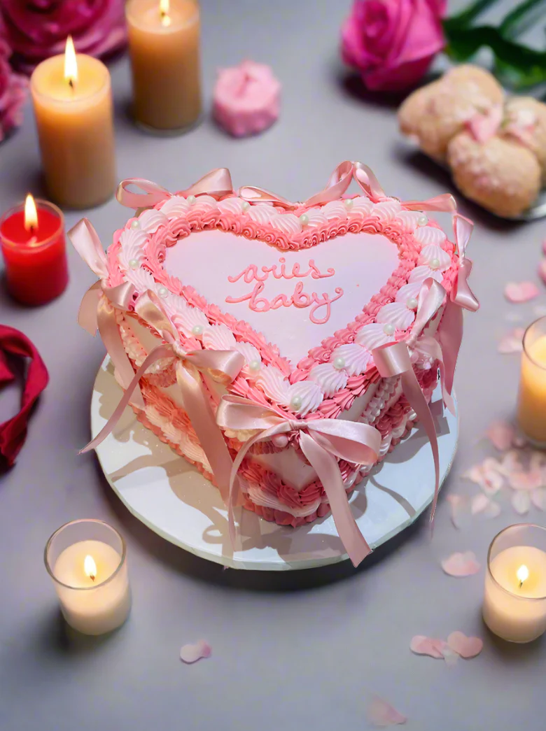 Pink Bow Vintage Cake - Image 2