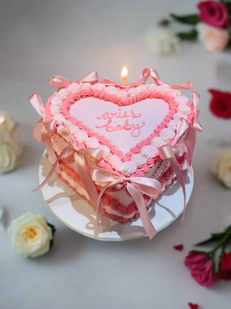 Pink Bow Vintage Cake - Image 3