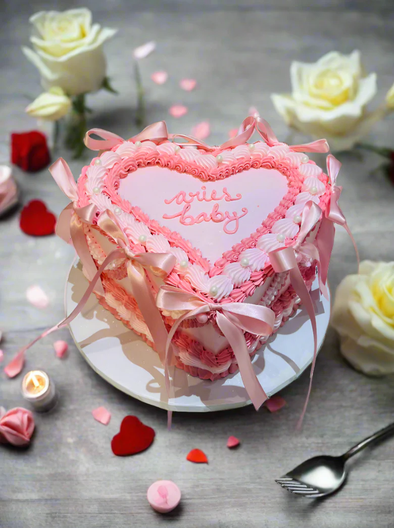 Pink Bow Vintage Cake - Image 4