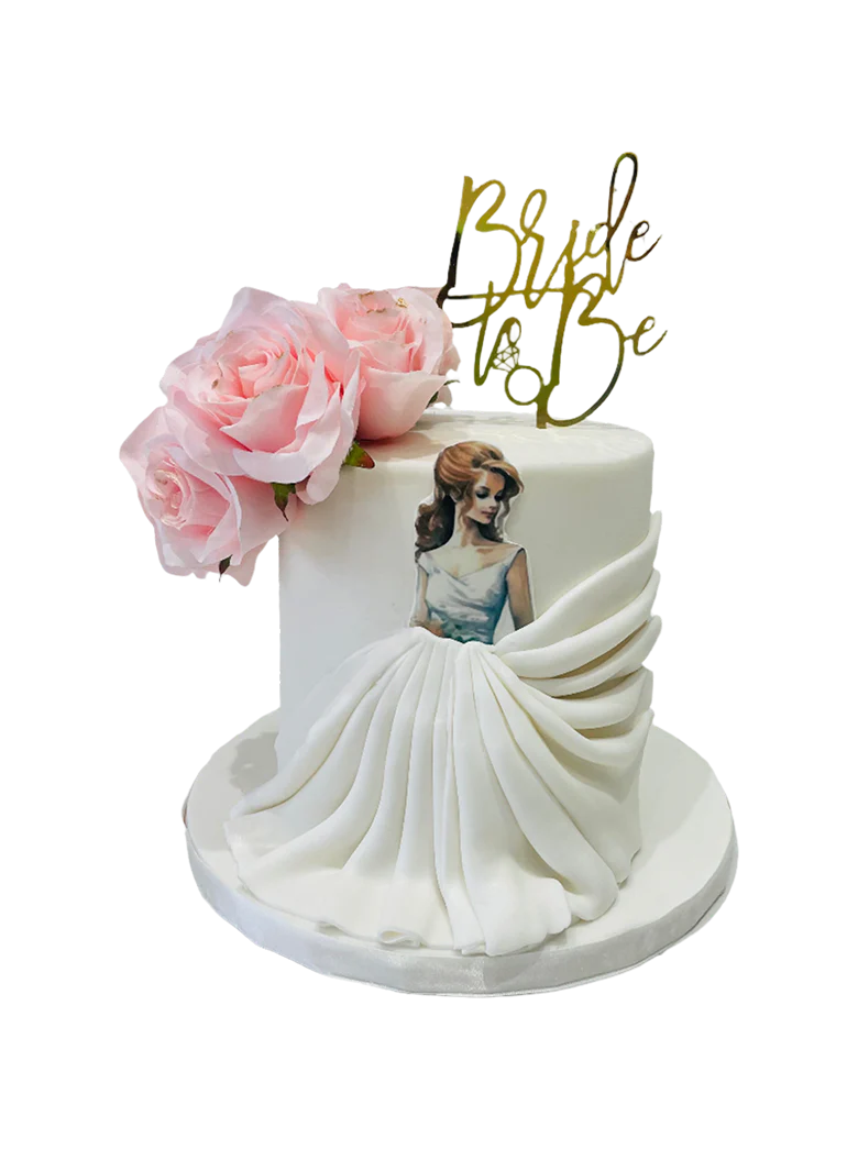 Pink Bride to Be Fondant Cake