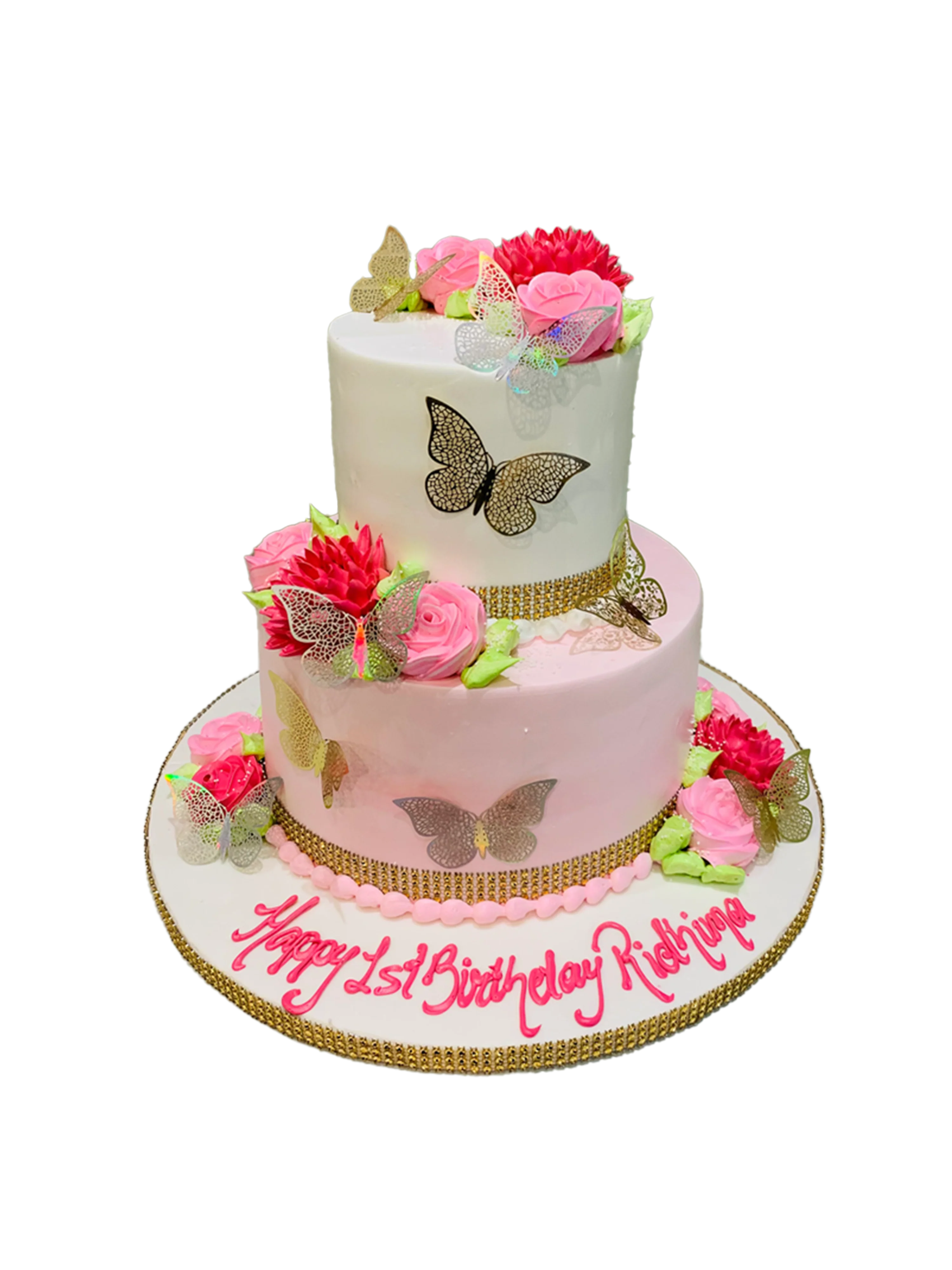 Pink Butterfly Cake