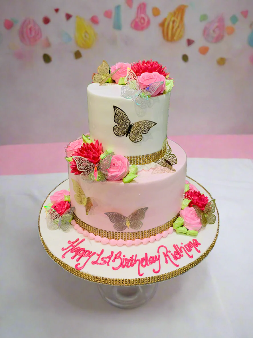 Pink Butterfly Cake - Image 2