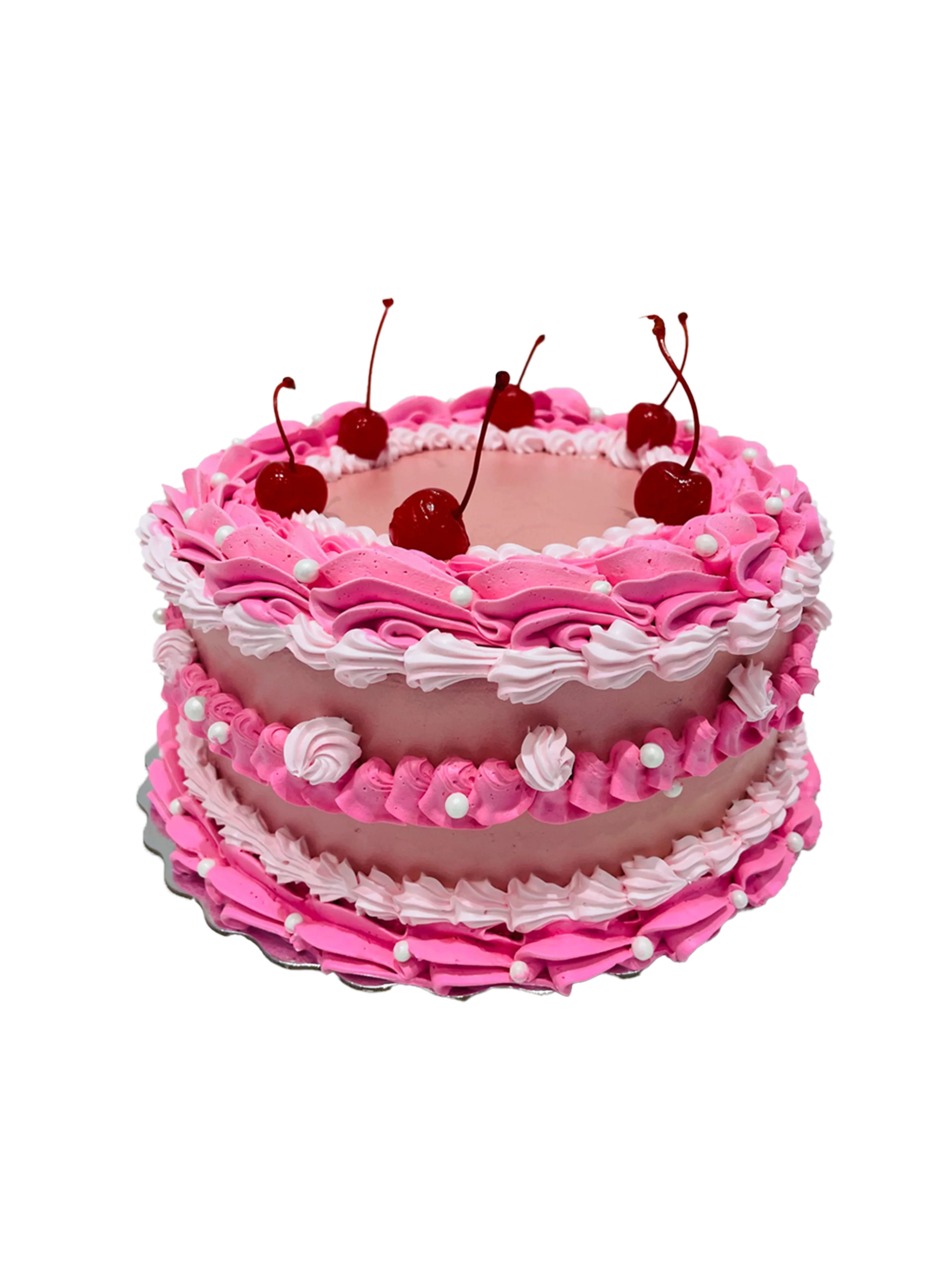 Pink Cherry Vintage Cake