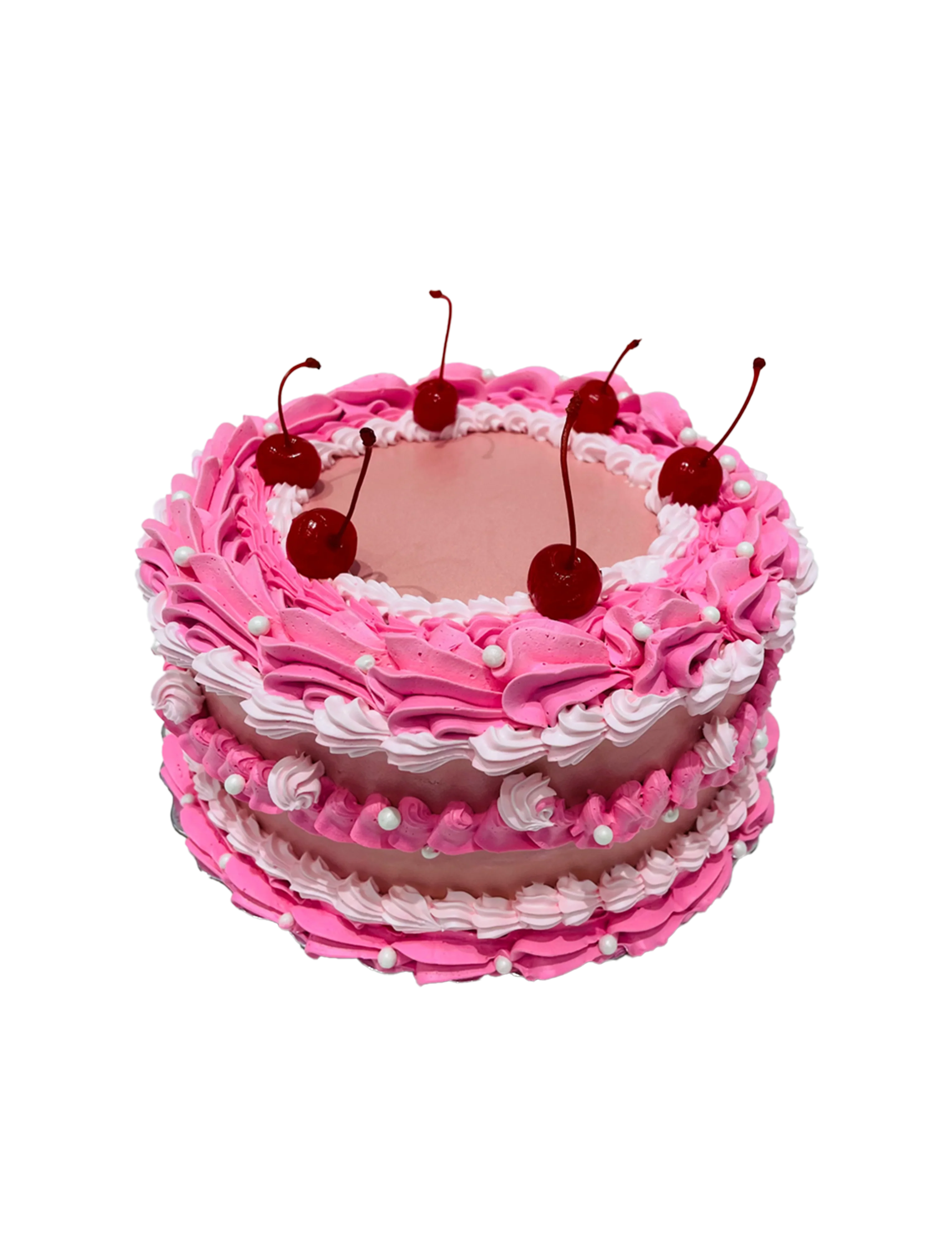 Pink Cherry Vintage Cake - Image 4