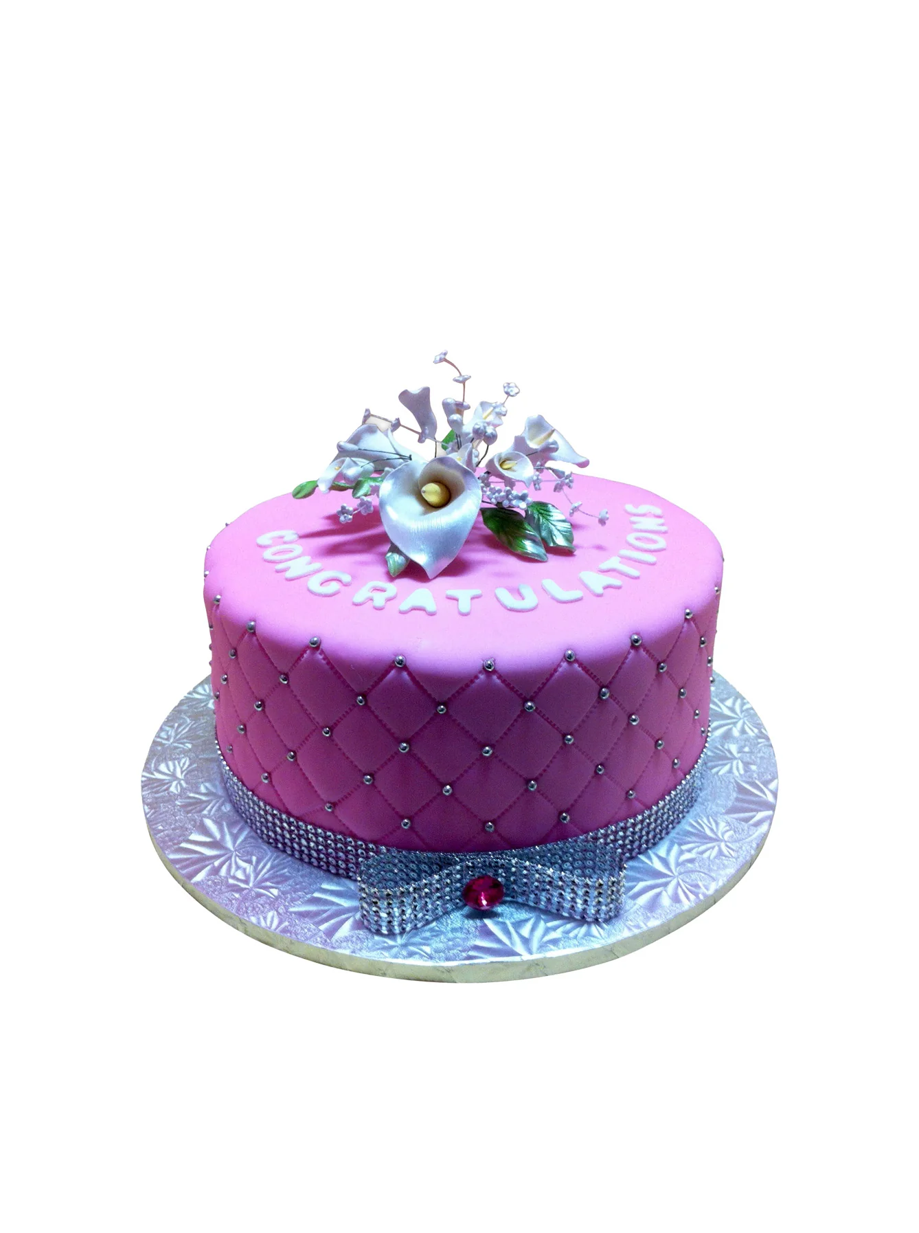 Pink Fondant Cake - Image 5