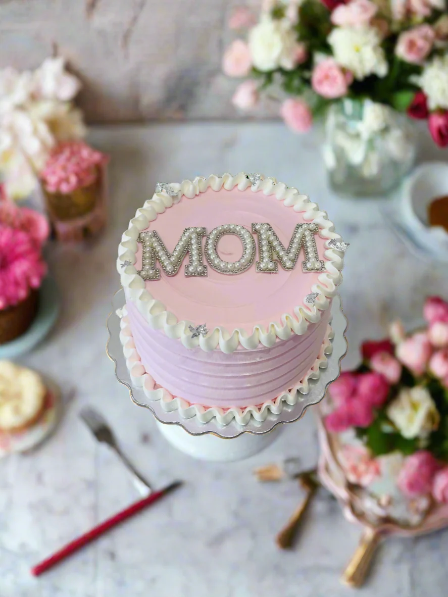 Pink Frilly Mother's Day Cake - Image 3