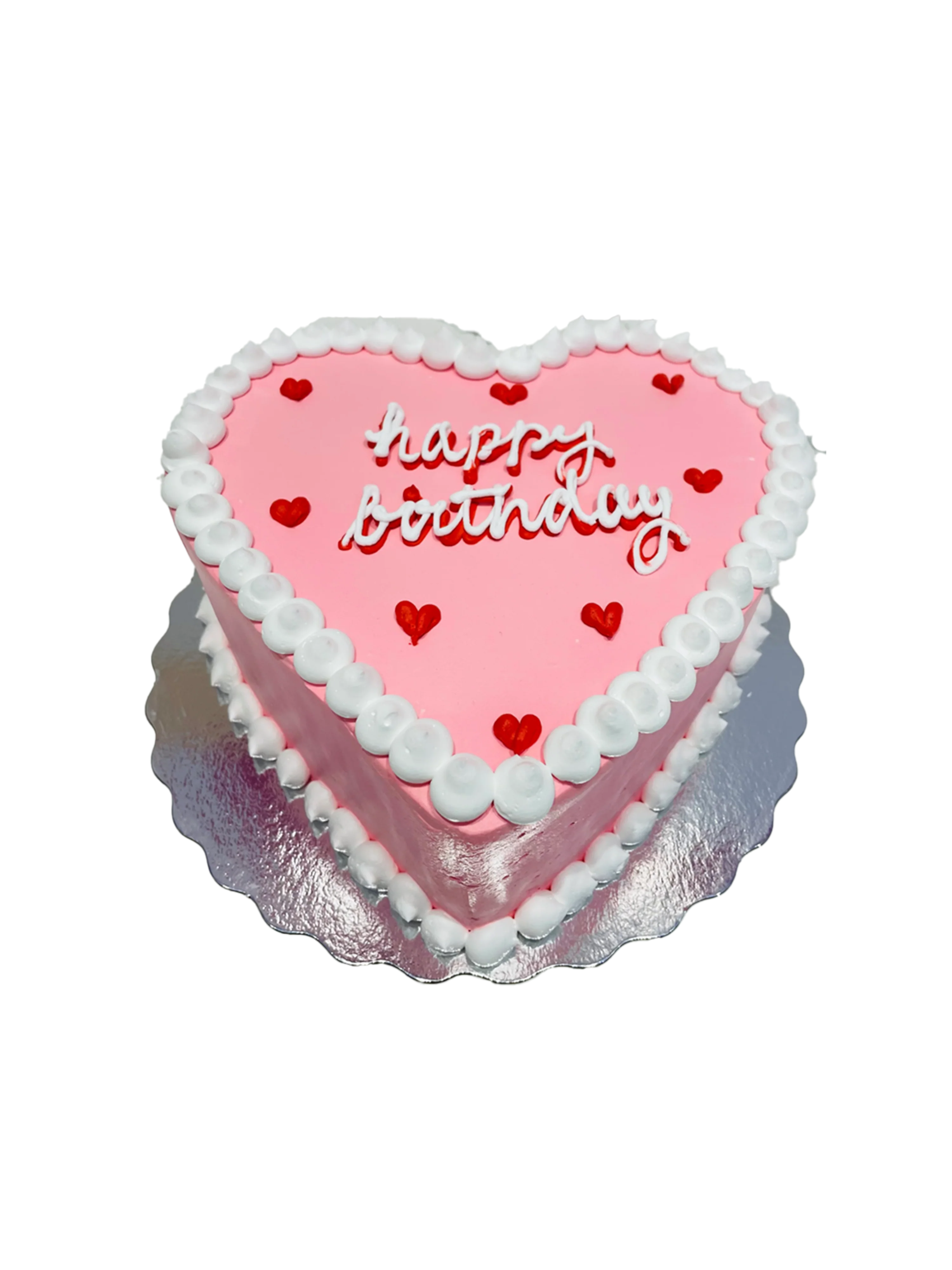 Pink Heart Blob Cake