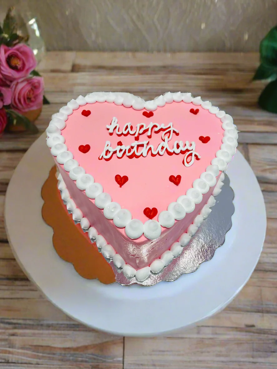 Pink Heart Blob Cake - Image 2
