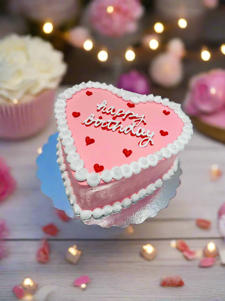 Pink Heart Blob Cake - Image 3