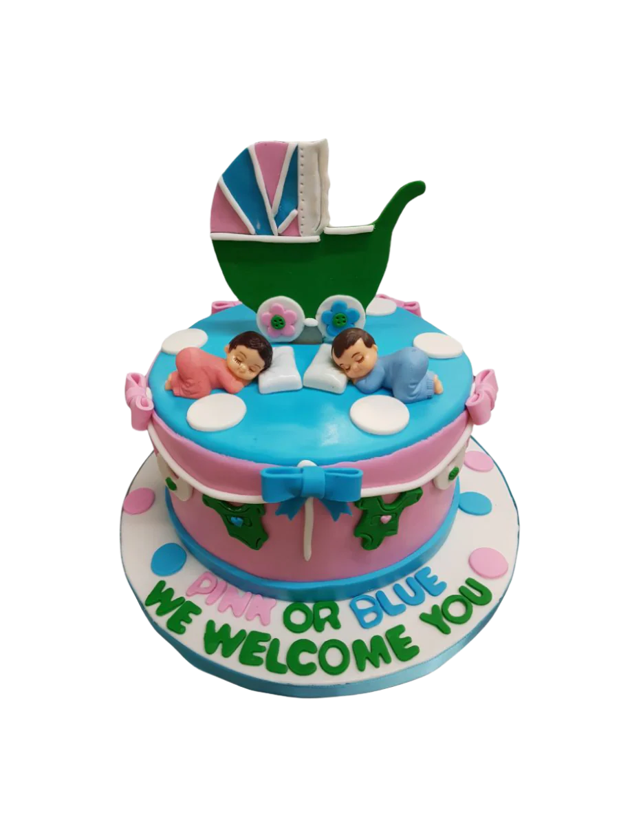 Pink Or Blue We Welcome You Cake