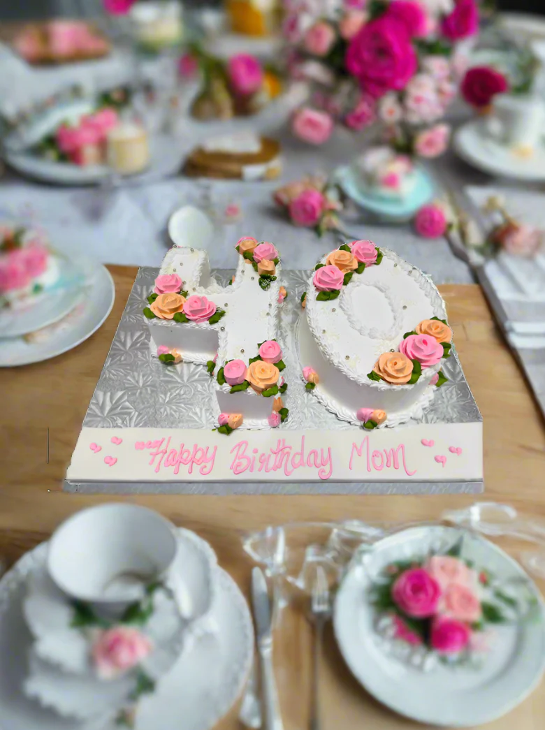 Pink & Peach Digit Molded Cake - Image 3