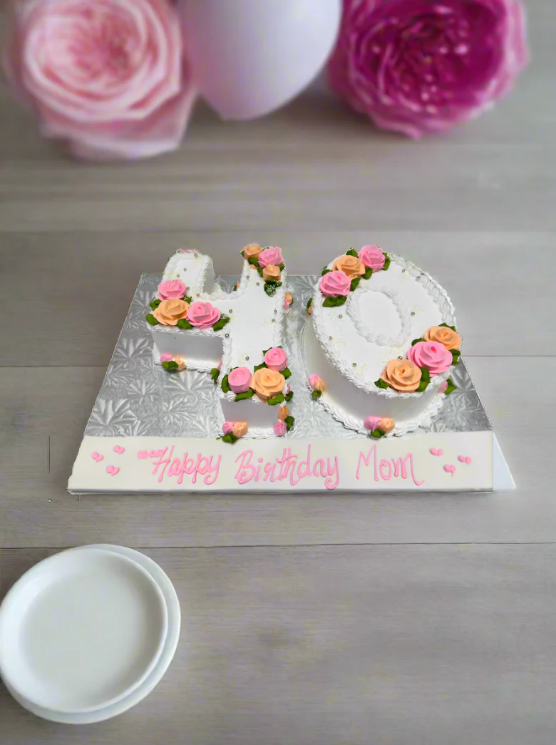 Pink & Peach Digit Molded Cake - Image 4