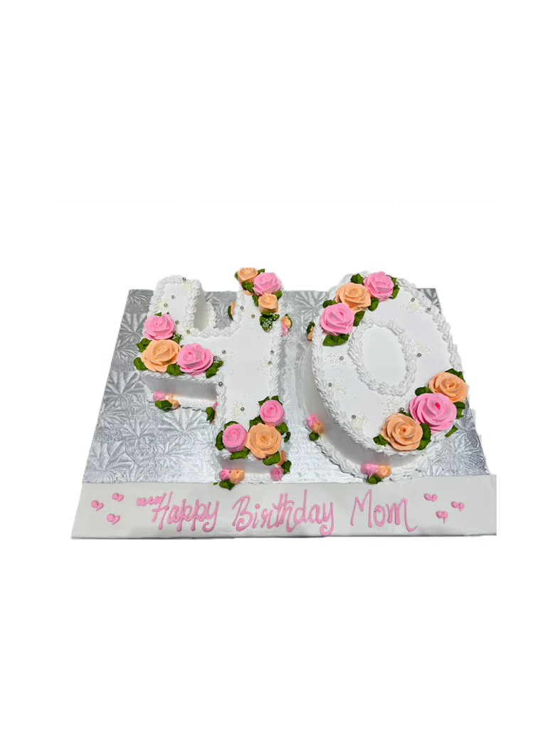 Pink & Peach Digit Molded Cake - Image 5