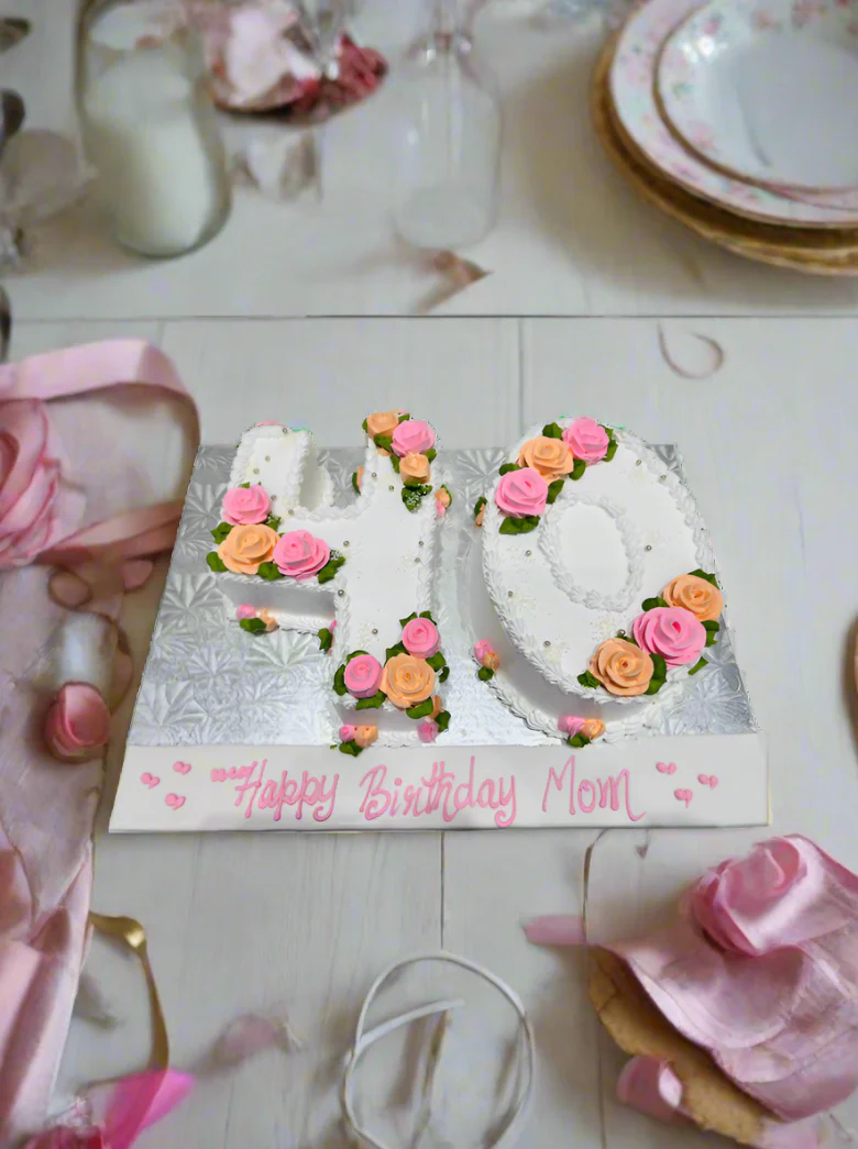 Pink & Peach Digit Molded Cake - Image 6