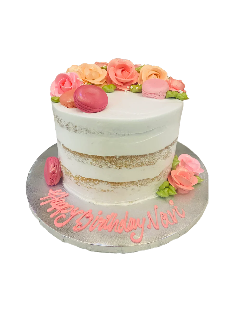 Pink & Peach Naked Cake