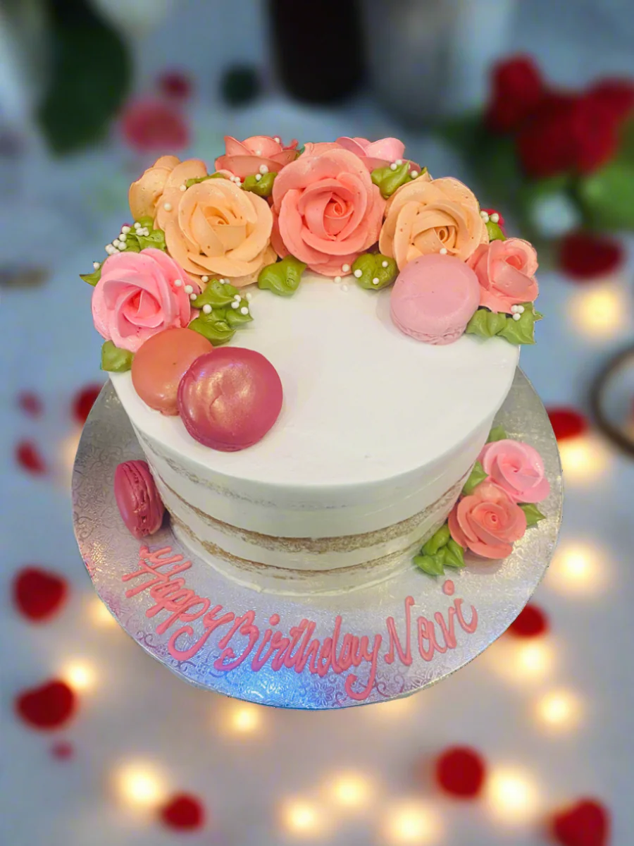 Pink & Peach Naked Cake - Image 7