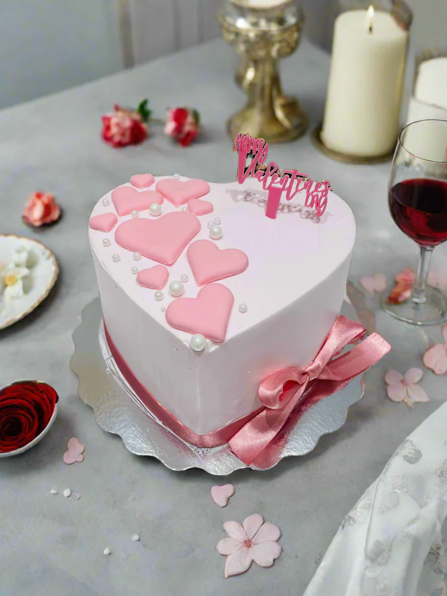 Pink Pearl Valentine Cake - Image 2