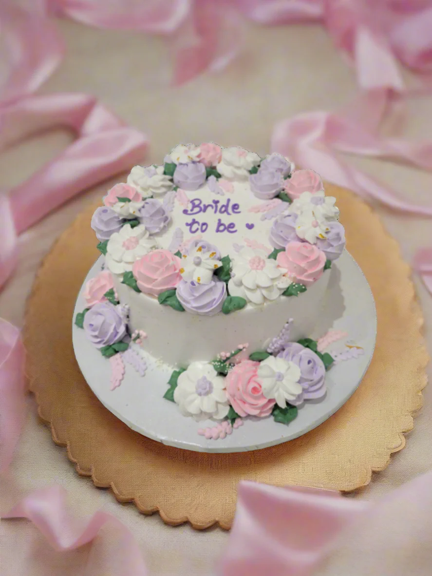 Pink & Purple Bride To Be Cake - Image 3