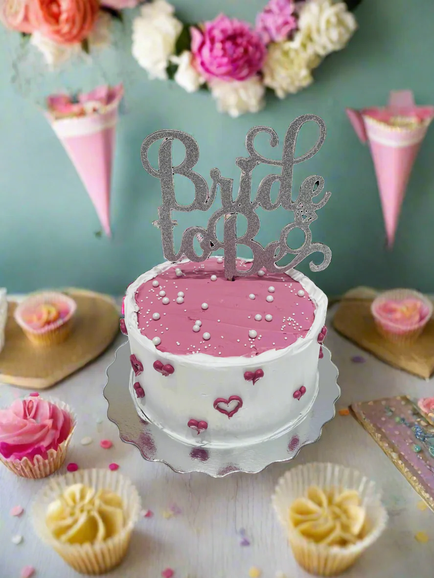 Pink & Silver Bride To Be Cake - Image 2