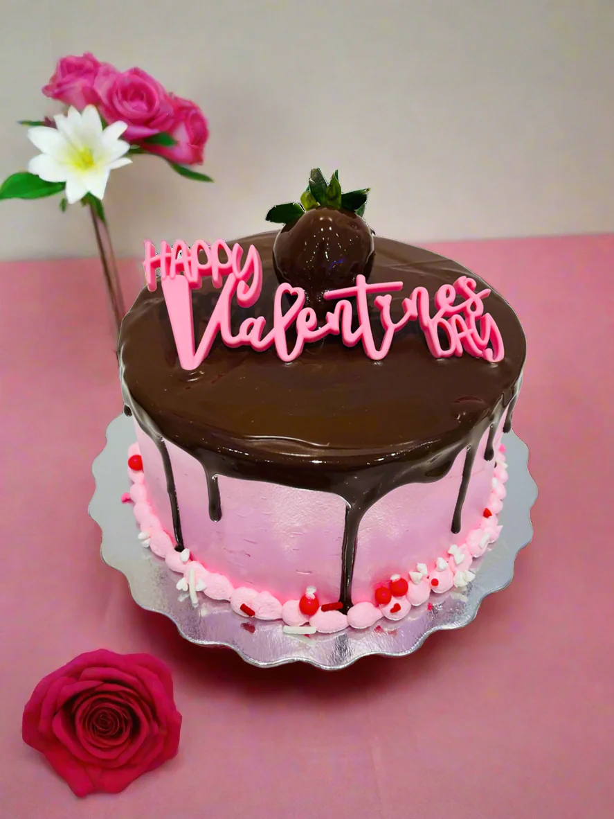 Pink Strawberry Choco Cake - Image 2