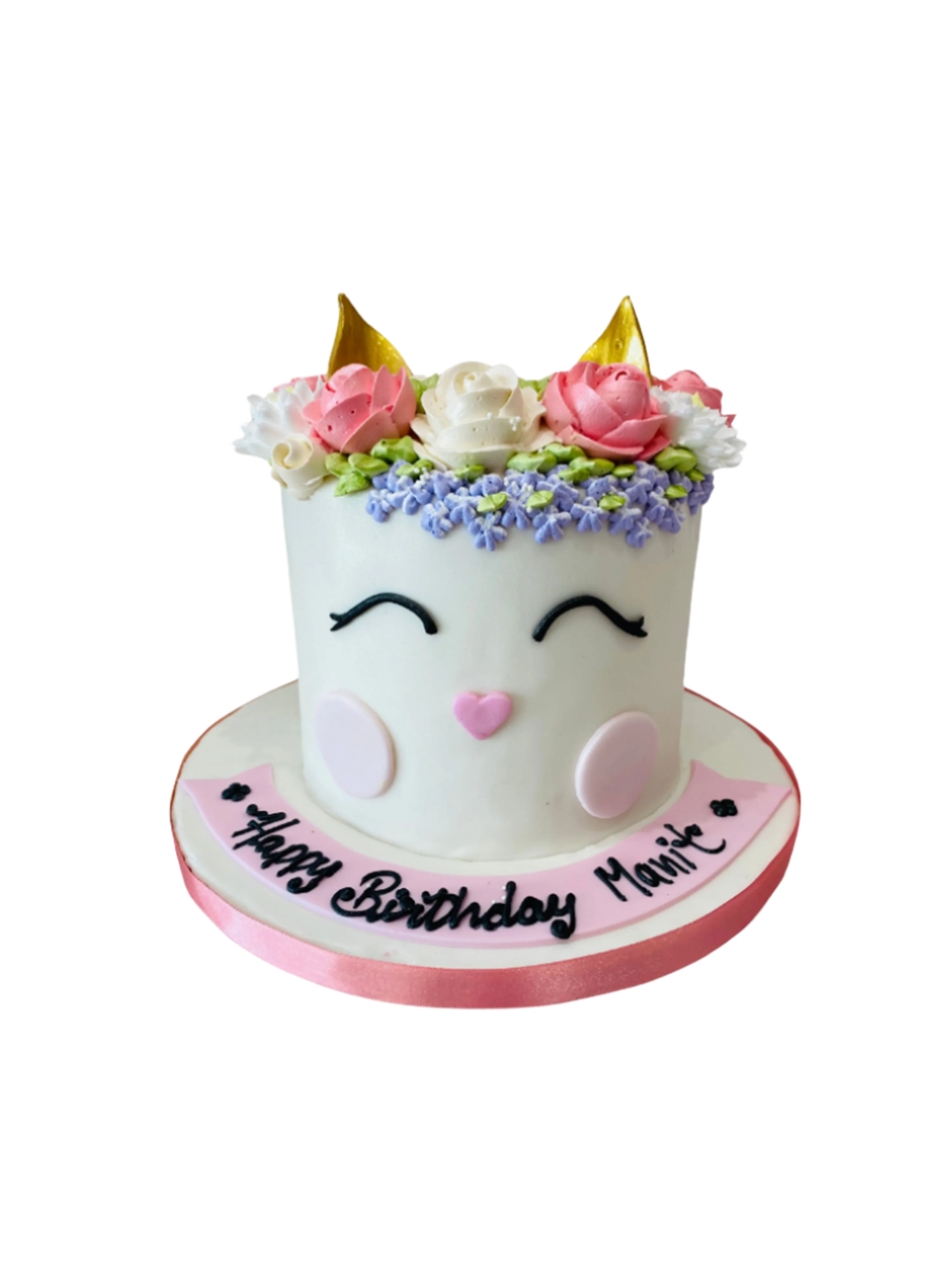Pink Unicorn Fondant Cake