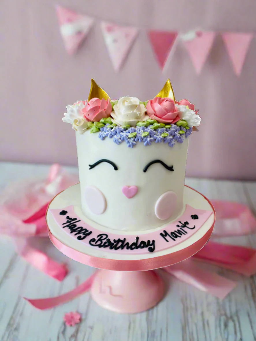 Pink Unicorn Fondant Cake - Image 2