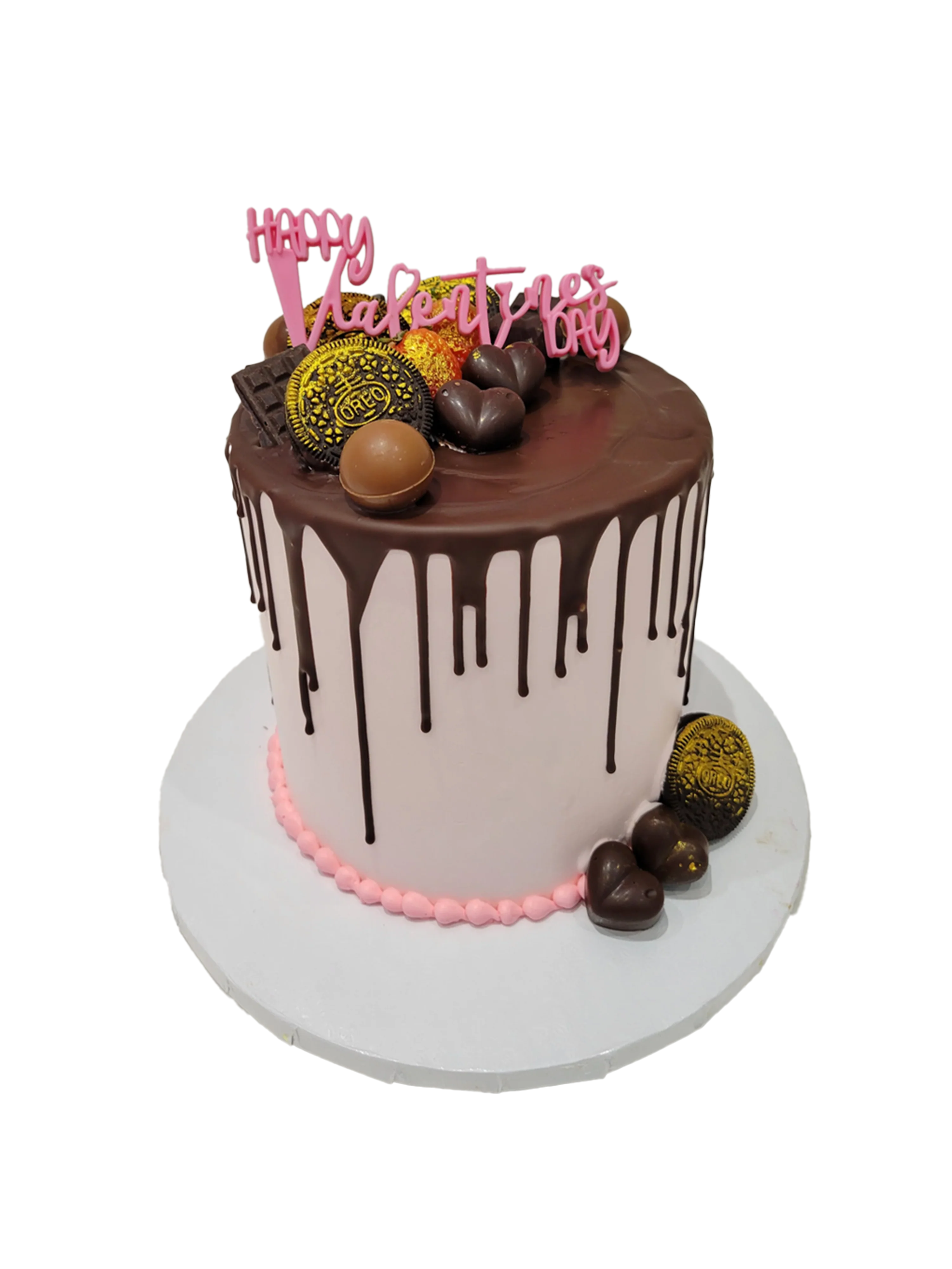 Pink Valentine Choco Cake