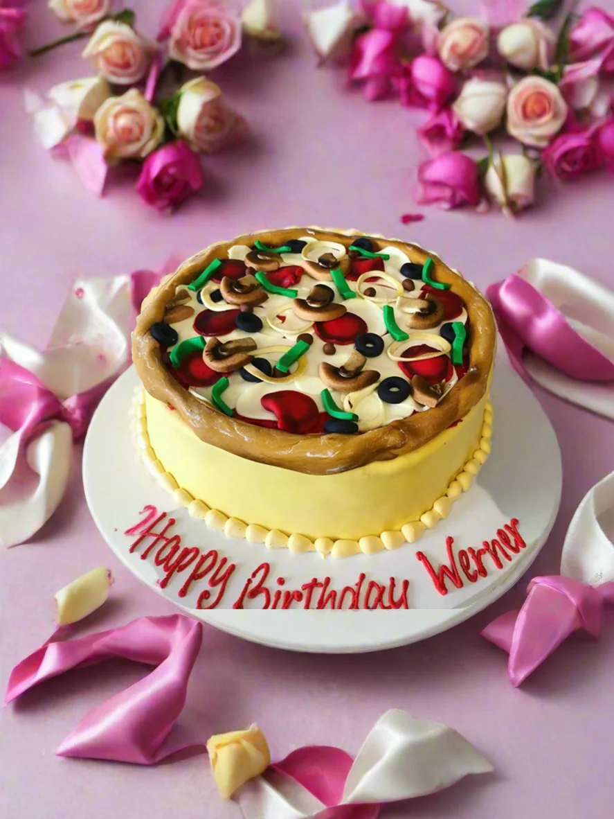 Pizza Fondant Cake - Image 3