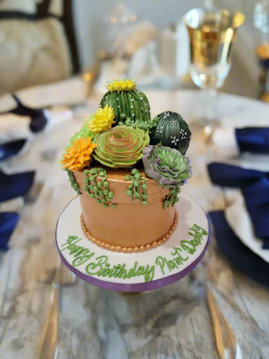 Plant Theme Cream Cake - Image 5