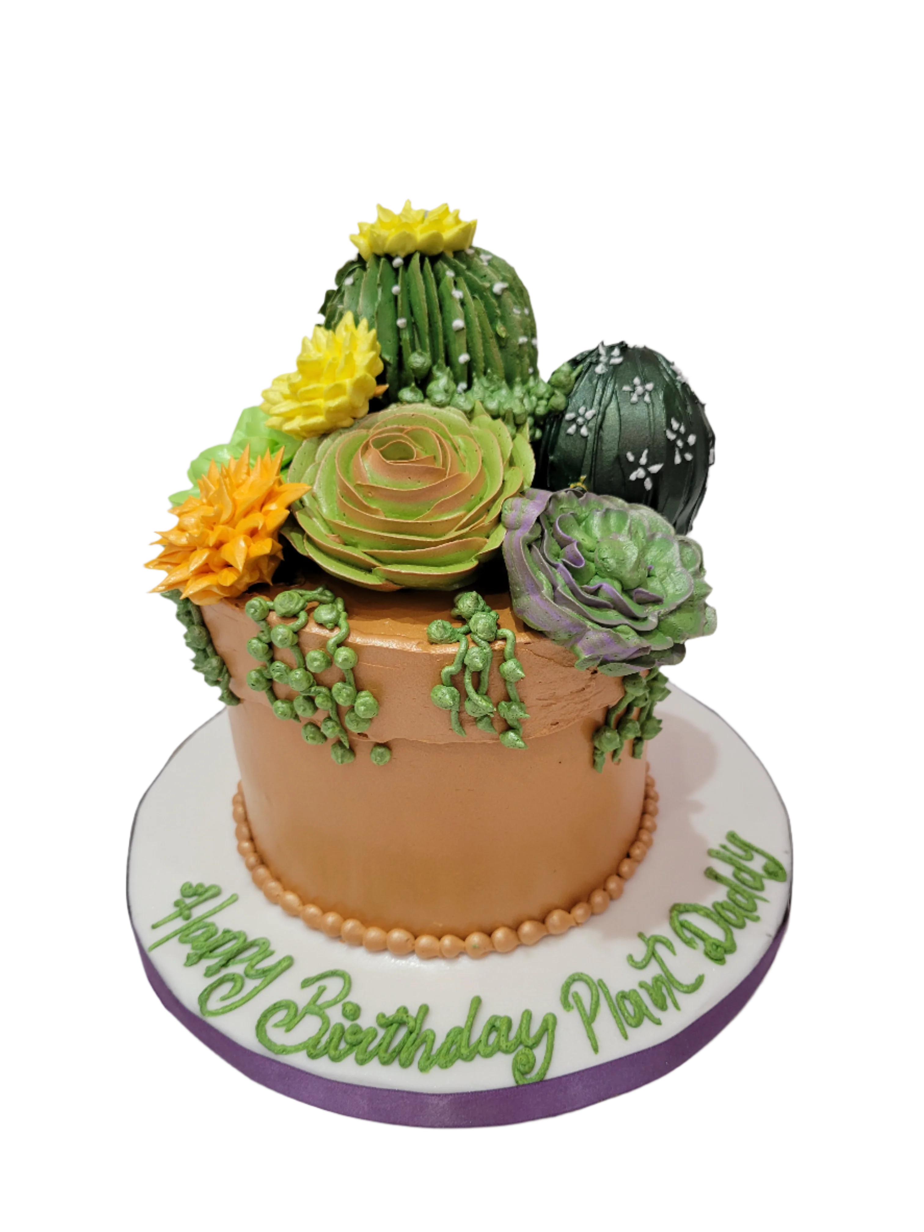 Plant Theme Cream Cake - Image 6