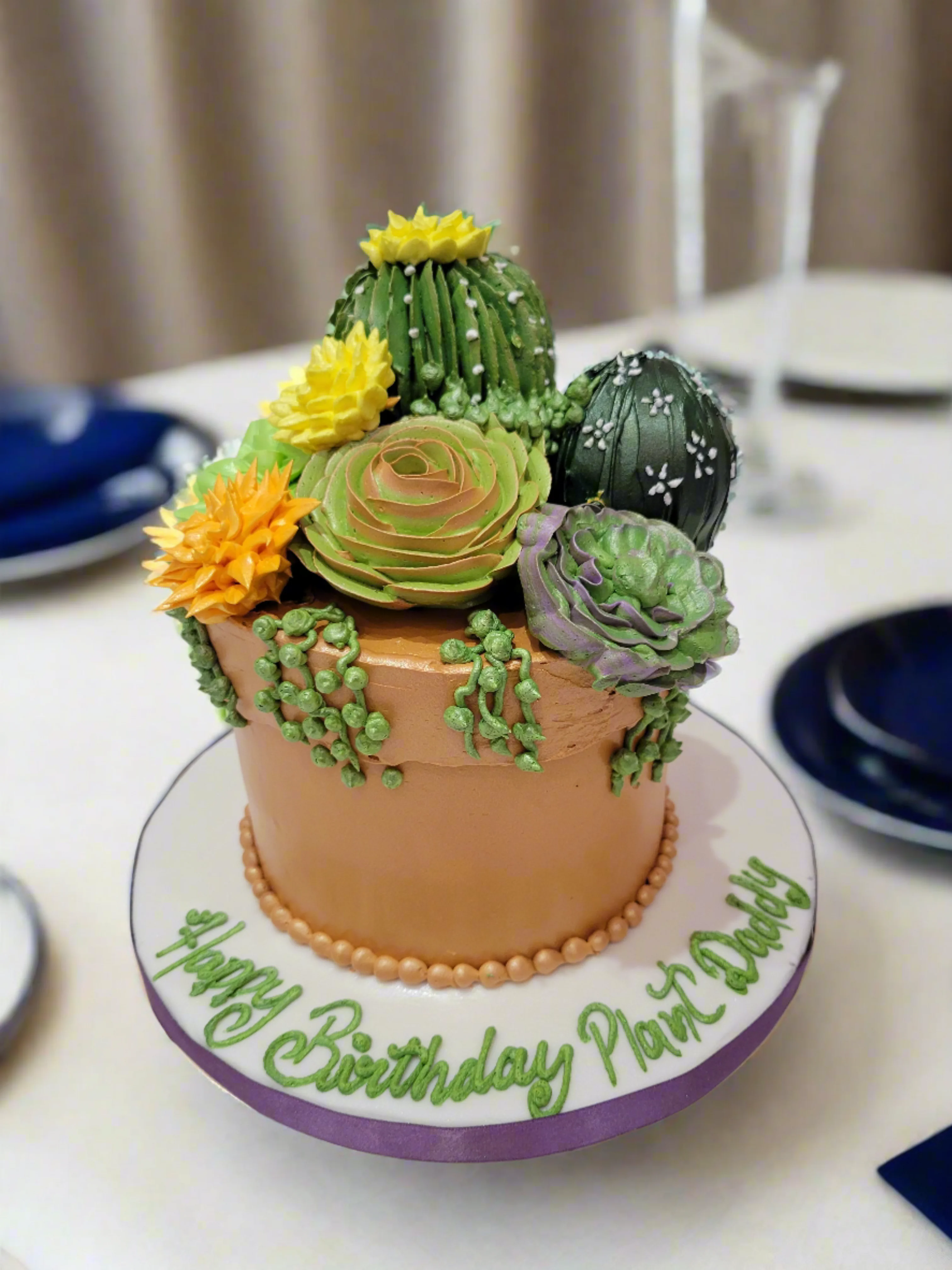 Plant Theme Cream Cake - Image 9