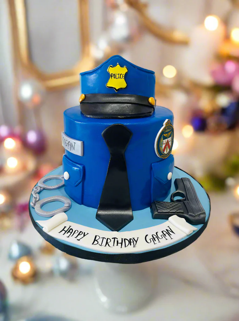 Police Fondant Cake - Image 4