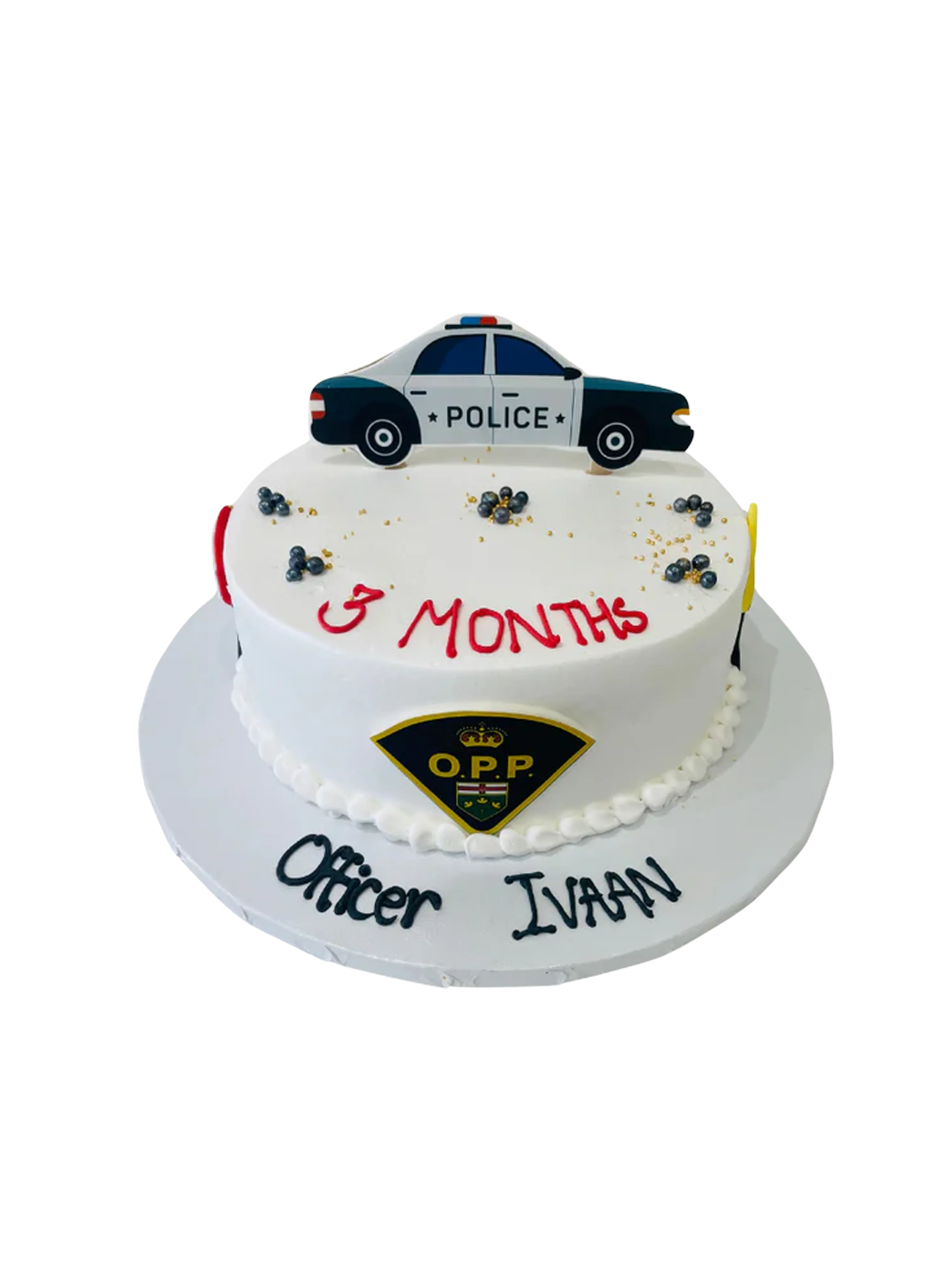 Police Theme Cream Cake
