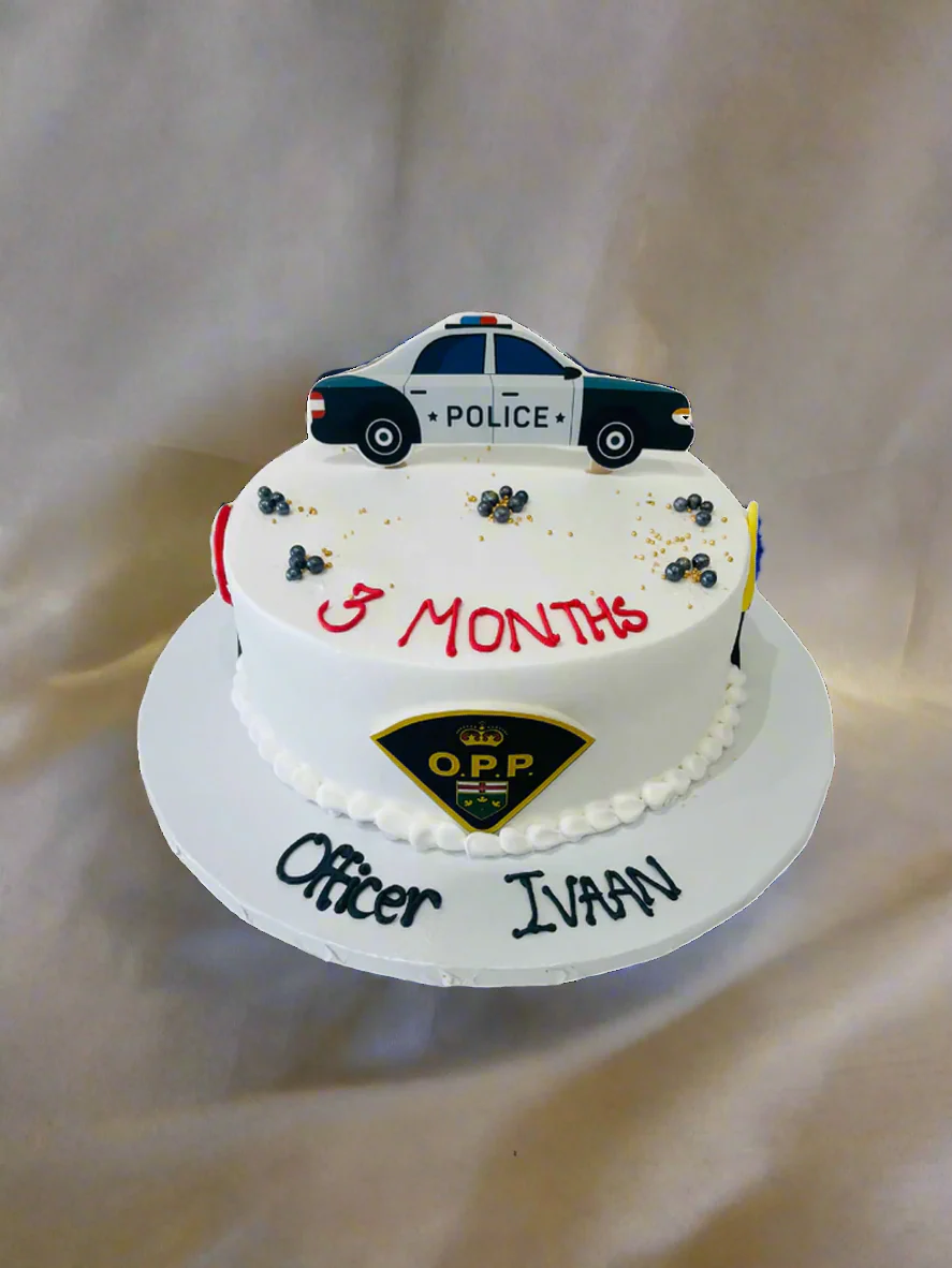Police Theme Cream Cake - Image 2