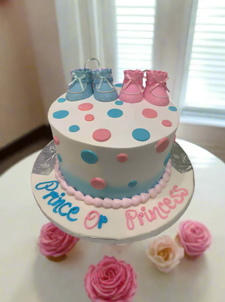 Polka Dot Baby Shower Cake - Image 2