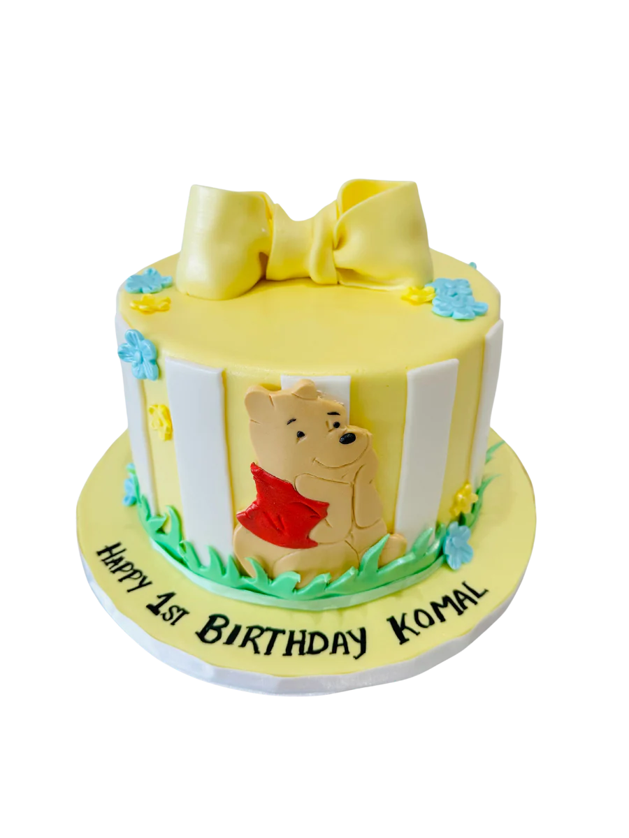 Pooh Theme Fondant Cake