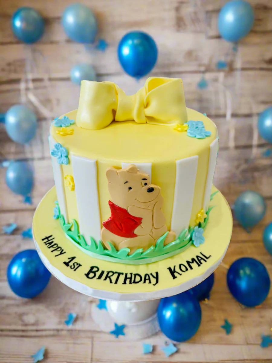 Pooh Theme Fondant Cake - Image 2