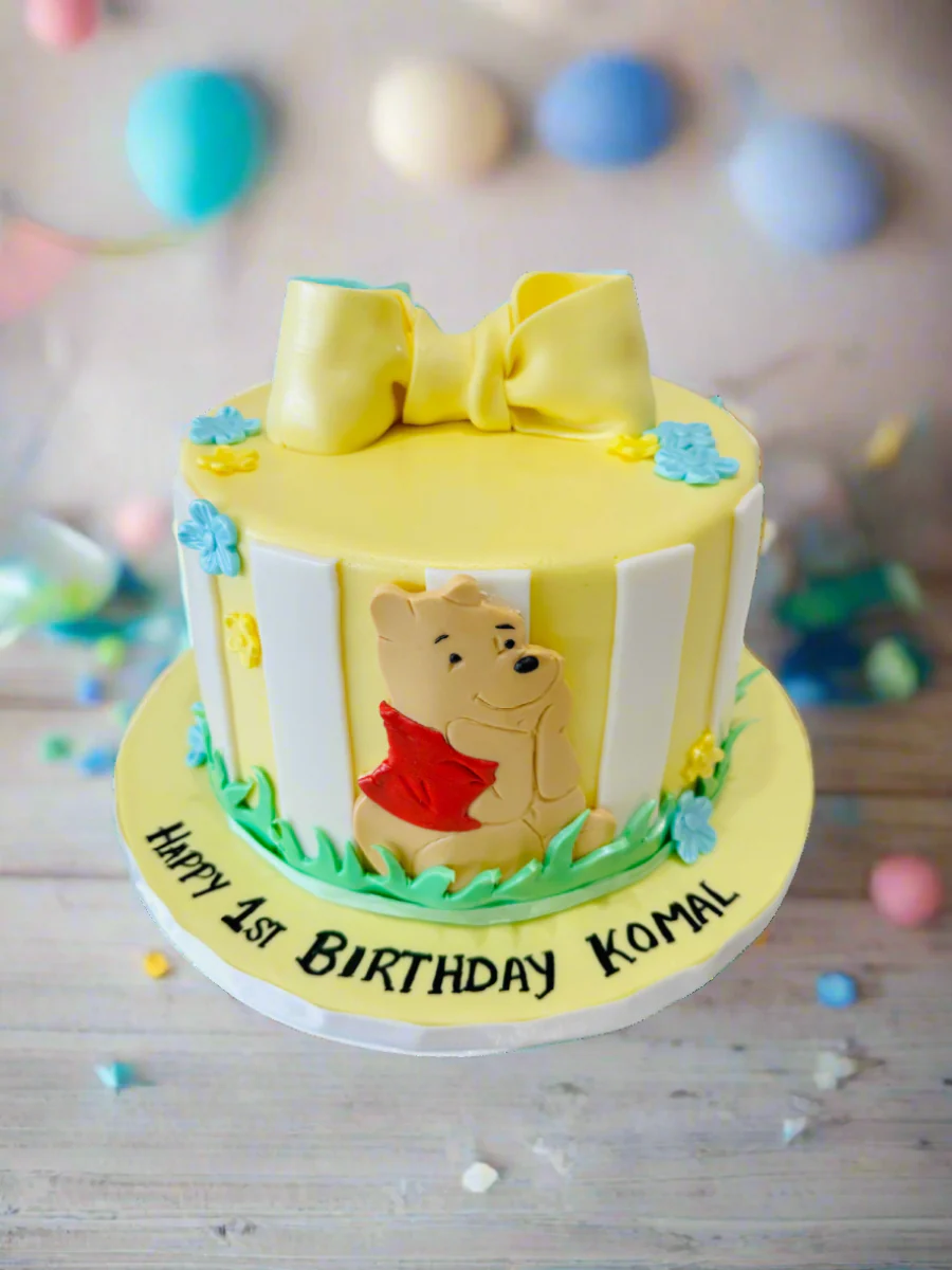 Pooh Theme Fondant Cake - Image 3