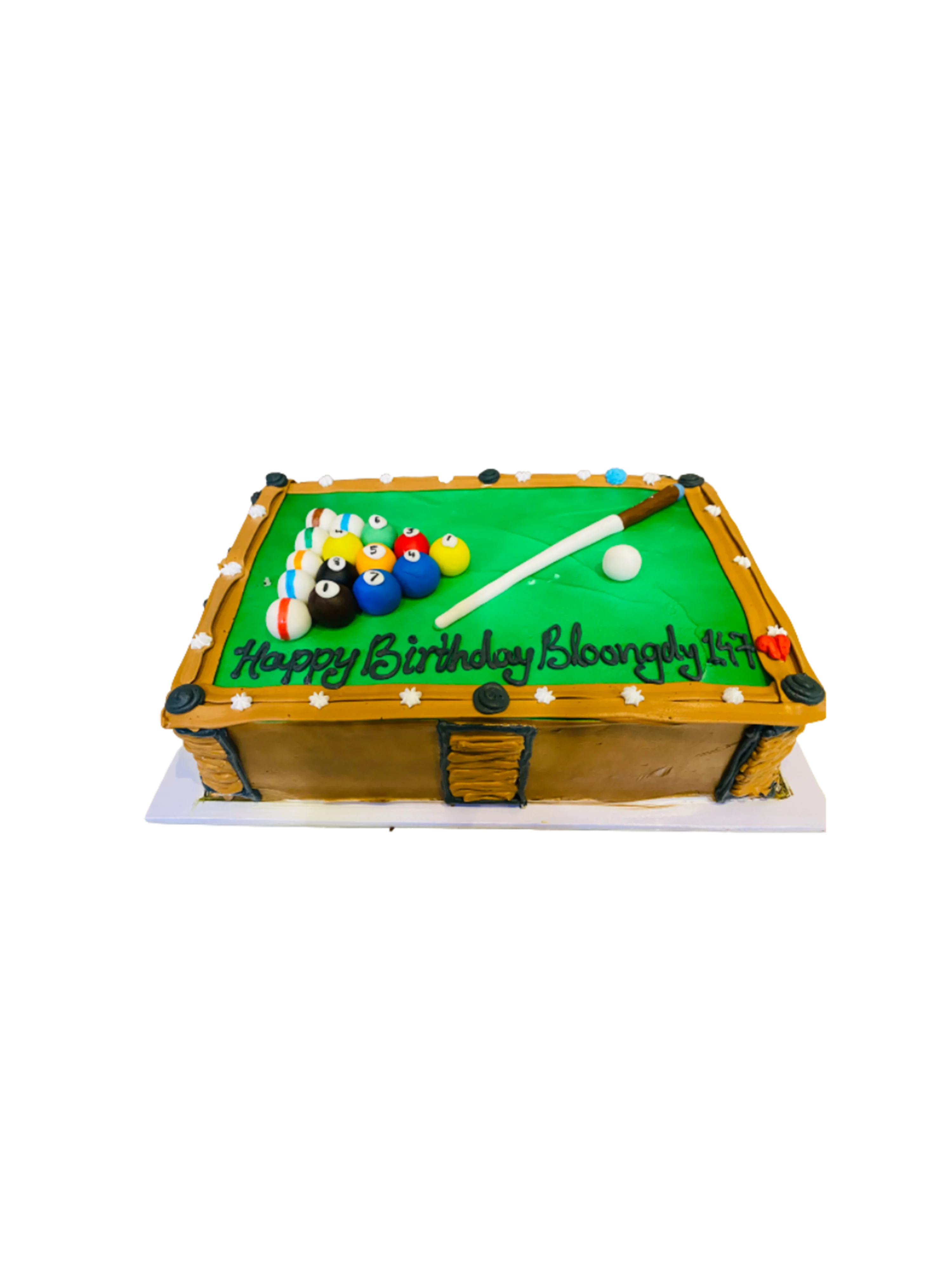 Pool Table Cream Cake