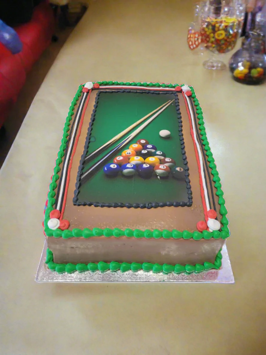 Pool Table Photo Cake - Image 2