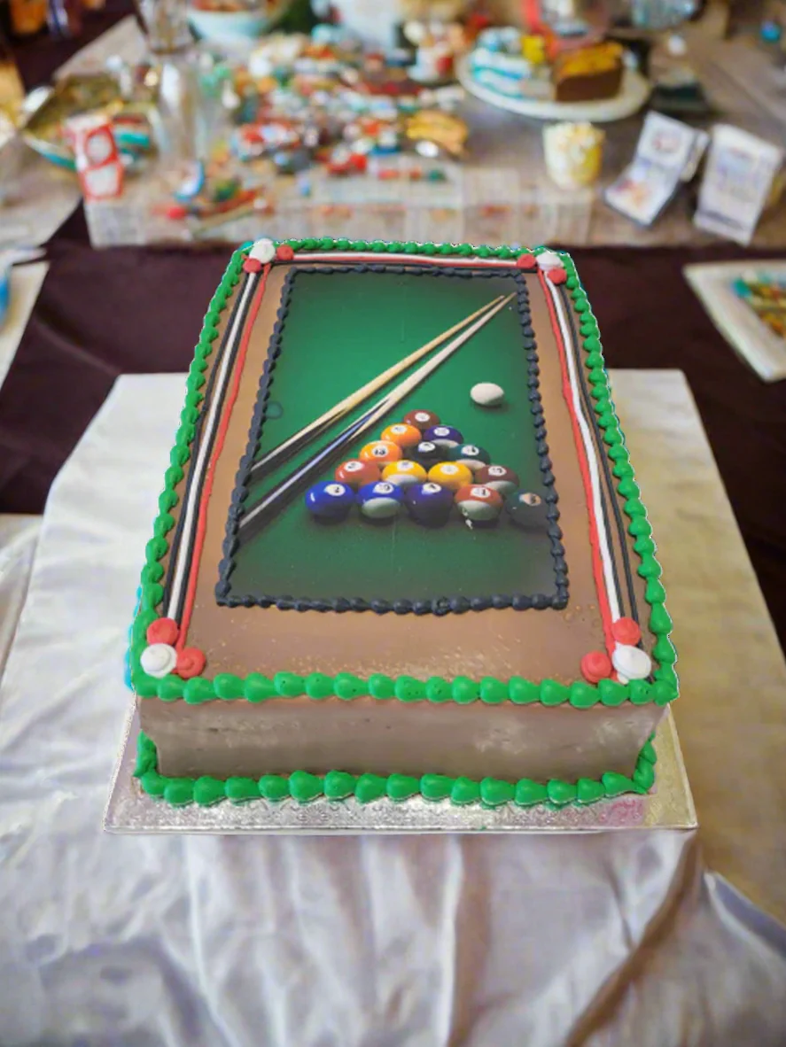 Pool Table Photo Cake - Image 3