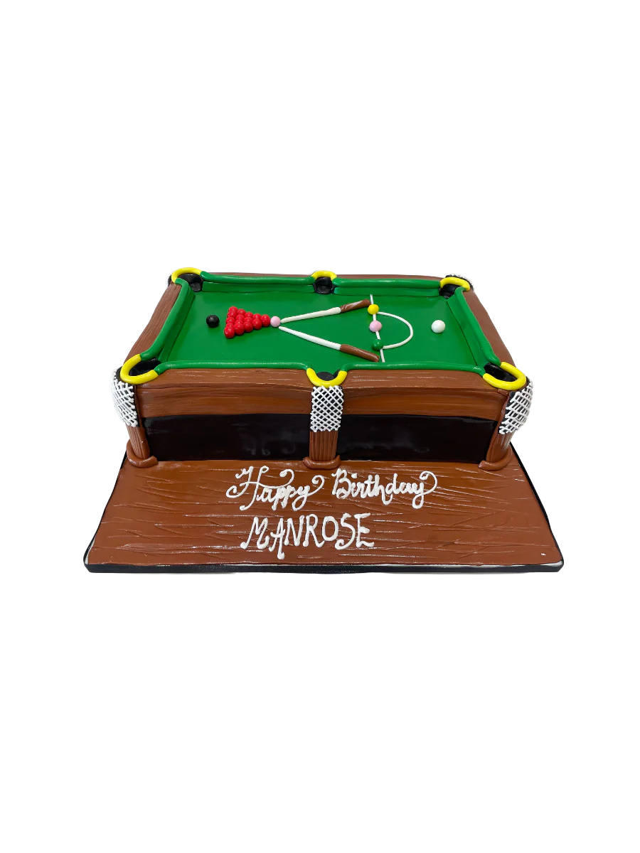 Pool Table Theme Fondant Cake