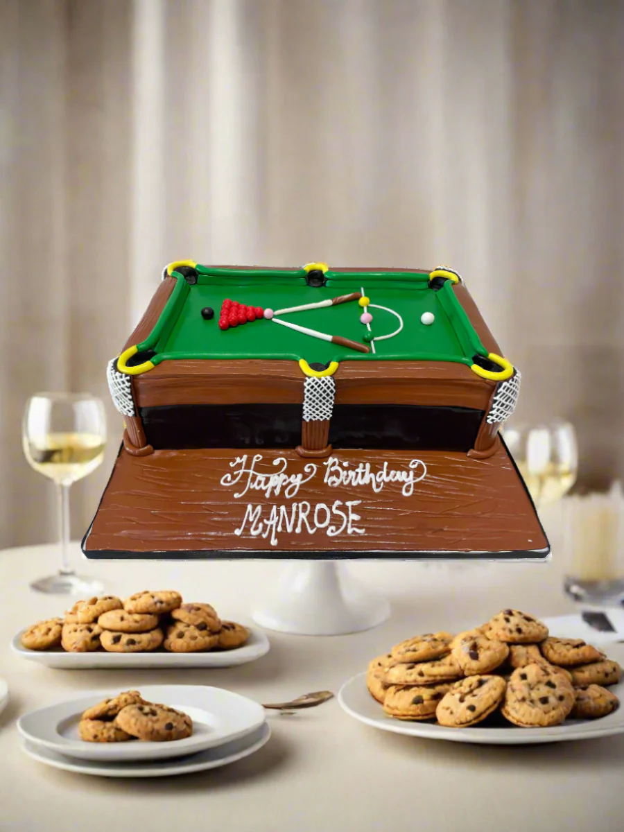 Pool Table Theme Fondant Cake - Image 3