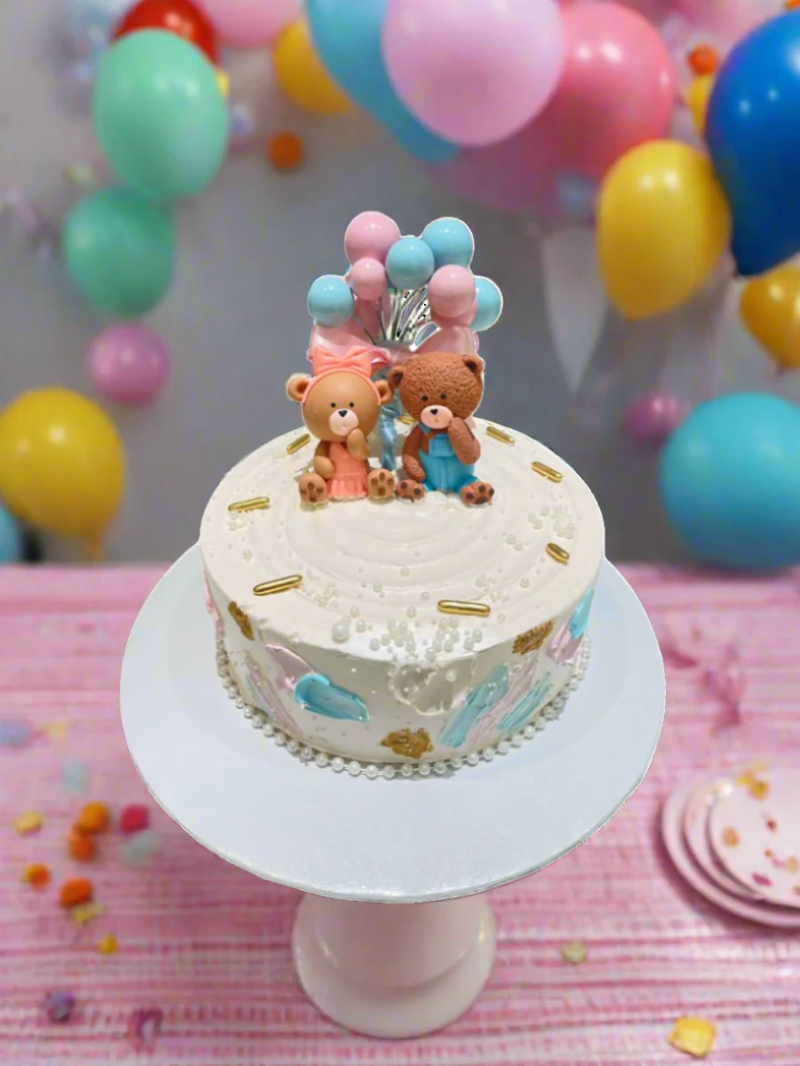 Porshie Teddy Baby Shower Cake - Image 4