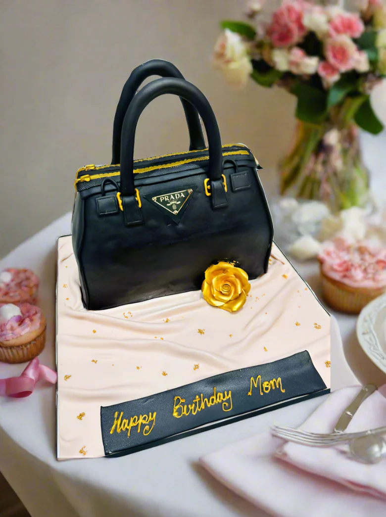 Prada Hand Bag Fondant Cake - Image 4