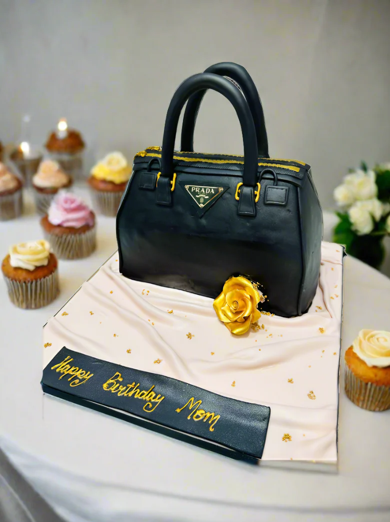 Prada Hand Bag Fondant Cake - Image 7