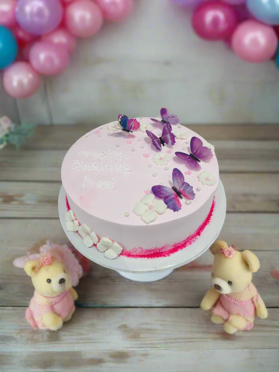 Preet Butterfly Birthday Cake - Image 2