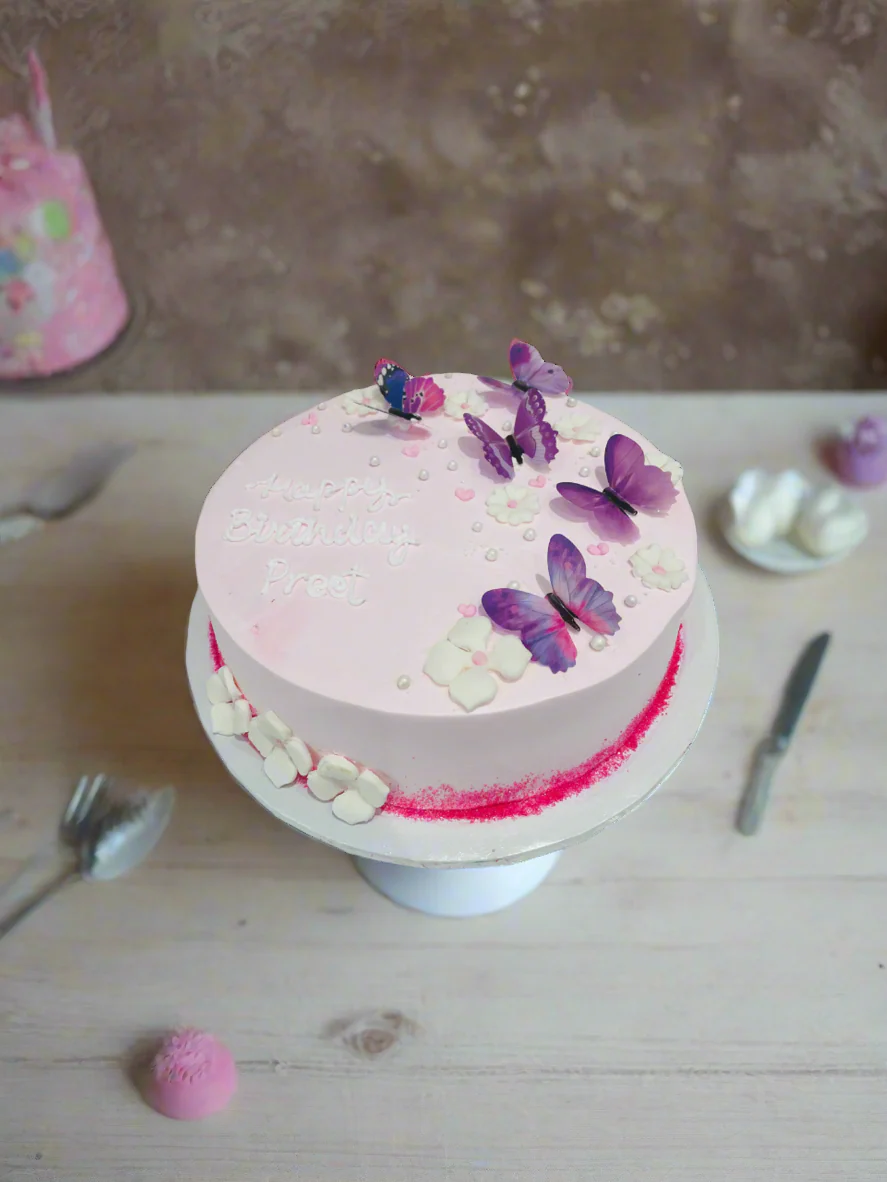 Preet Butterfly Birthday Cake - Image 3