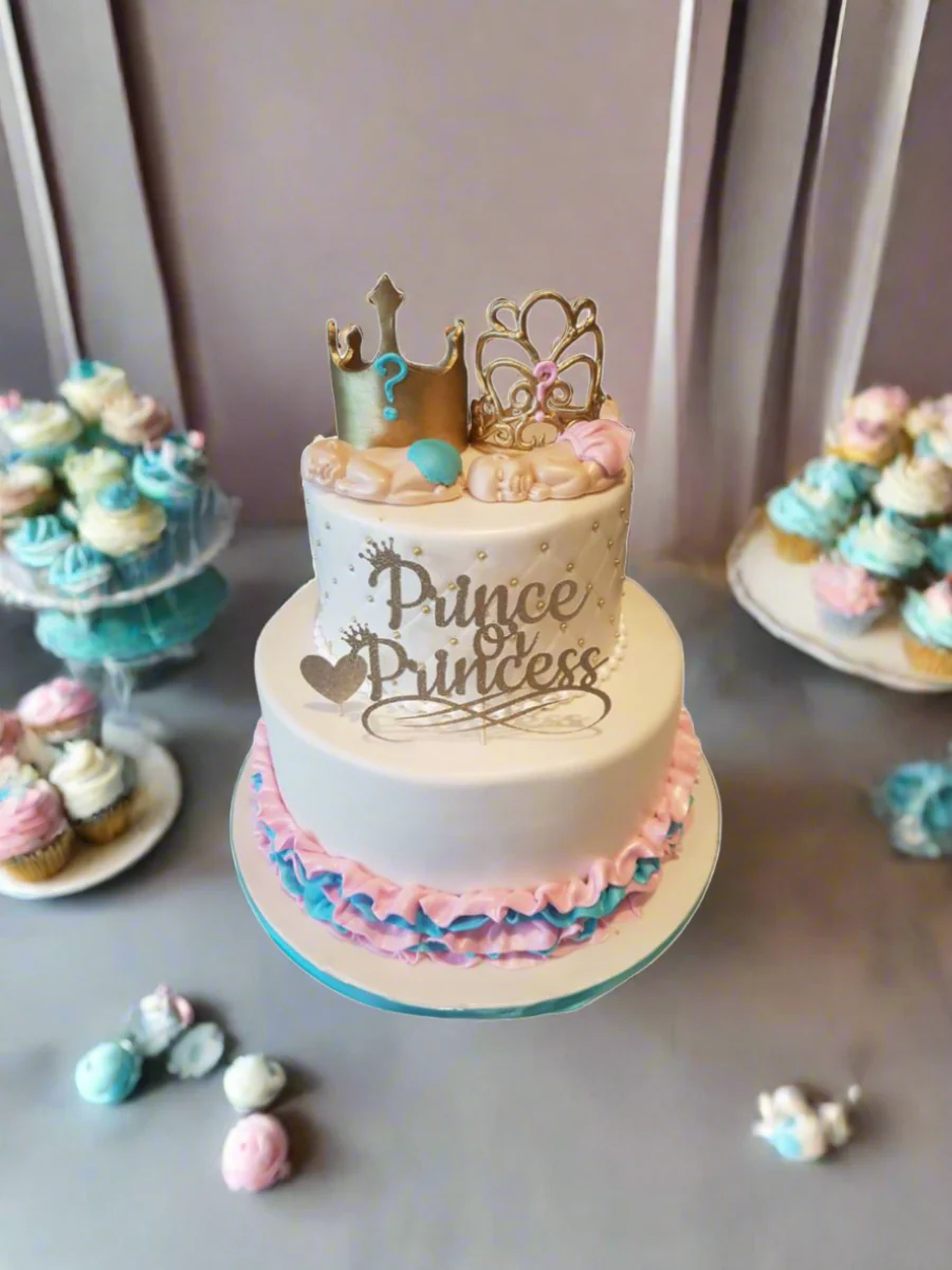 Prince/Princess Baby Shower Cake - Image 2
